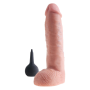 Фаллоимитатор с эякуляцией Pipedream King Cock реалистичный, бежевый