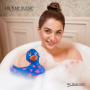 Вибратор уточка для клиторальной стимуляции Big Teaze Toys Rub My Duckie синяя в сердечках