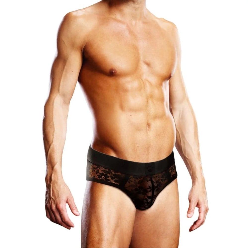 Мужские трусы-брифы кружевные Prowler Briefs Lace черные, S