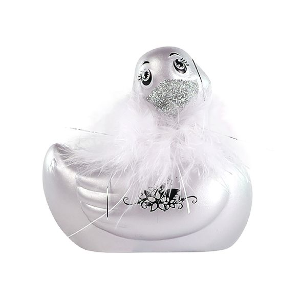 Вибратор уточка Big Teaze Toys Rub My Duckie, серебро