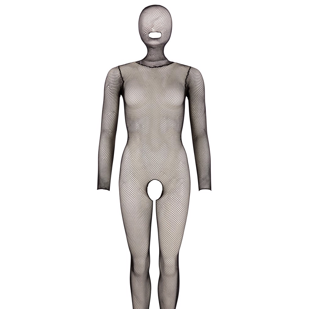 Комбинезон-маска с открытым доступом NO:XQSE Catsuit Maske черный, S-L