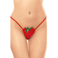 Стринги в виде клубнички Soft Line красные, S/L