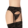 Пояс для чулок кружевной SoftLine черный, S/M