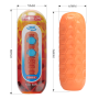 Мастурбатор Pretty Love Venus-X Orange с шариками для стимуляции, 18 х 6.5 см