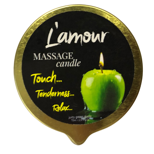 Массажная свеча L'amour Juicy Apple золотая, 70 мл