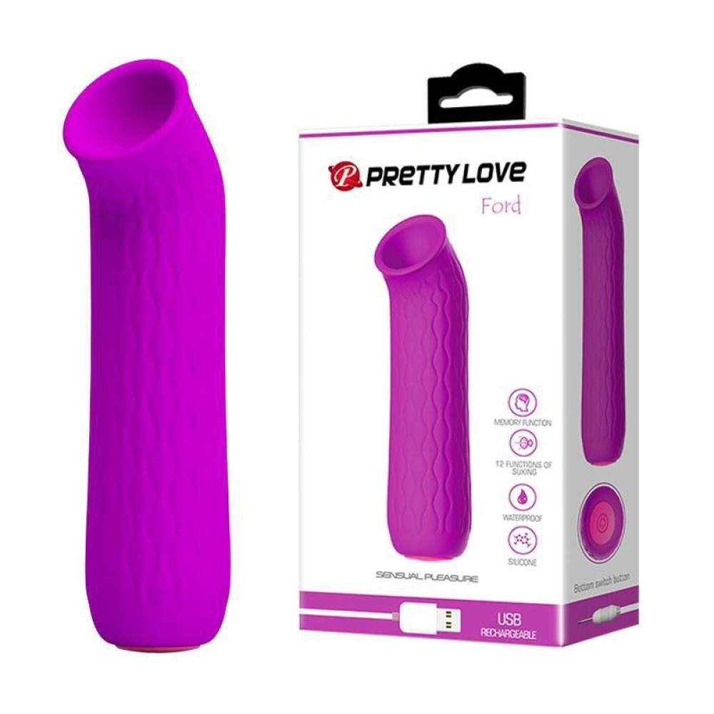 Вакуумный стимулятор PRETTY LOVE FORD фиолетовый, 11.6 х 2.7 см