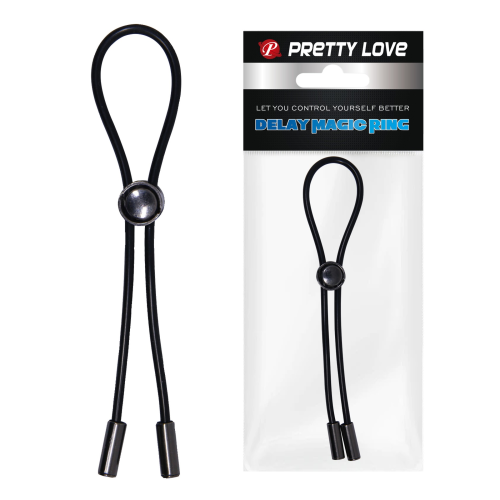 Петля для пениса PRETTY LOVE DELAY MAGIC RING, черная
