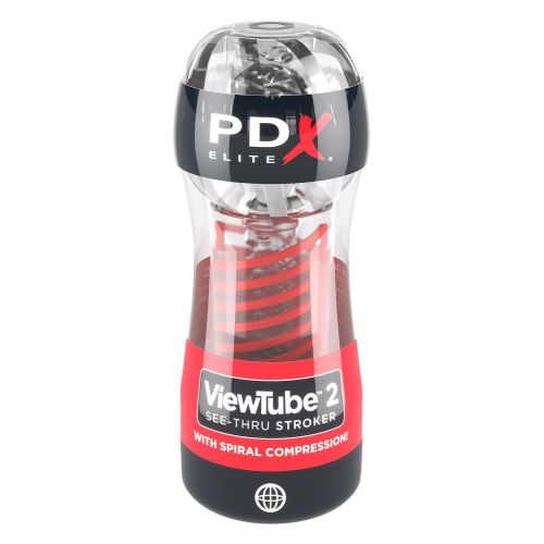 Мастурбатор Pipedream PDX Elite Viewtube 2 прозрачный, 18 см