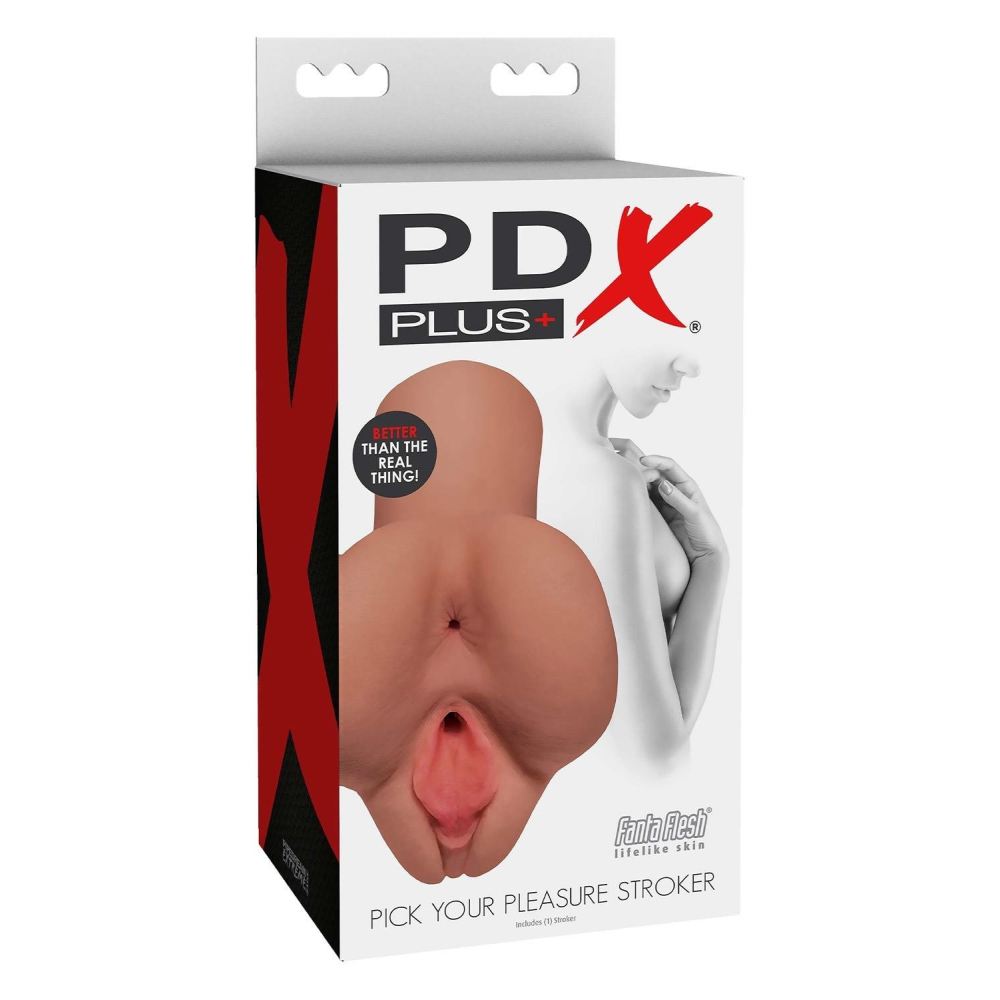 Мастурбатор 2 входа Pipedream PDX Plus анус и вагина, 16.5 см