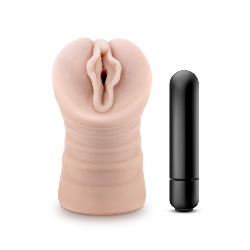 Мастурбатор-вагина Blush Enlust Destini с вибропулей, бежевый, 11.5 см