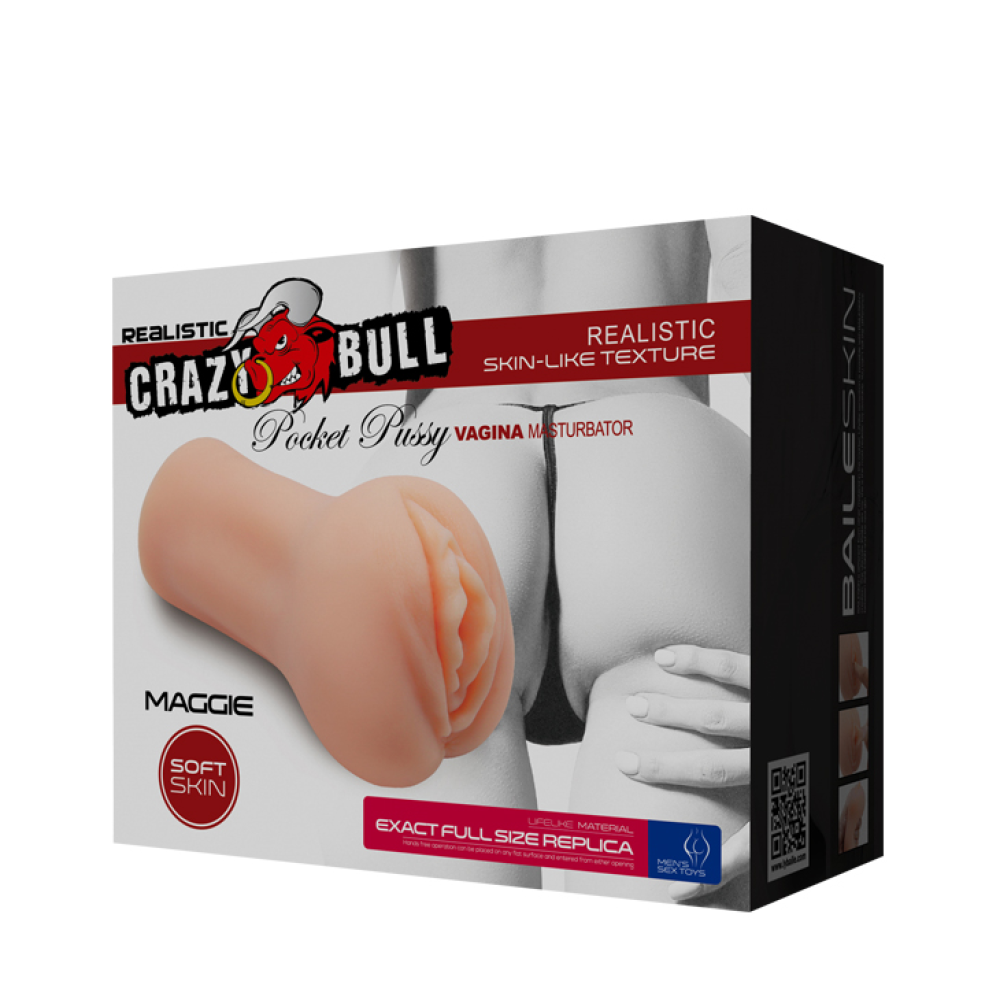Мастурбатор вагина Crazy Bull Maggie телесный, 15.2 х 8.5 см