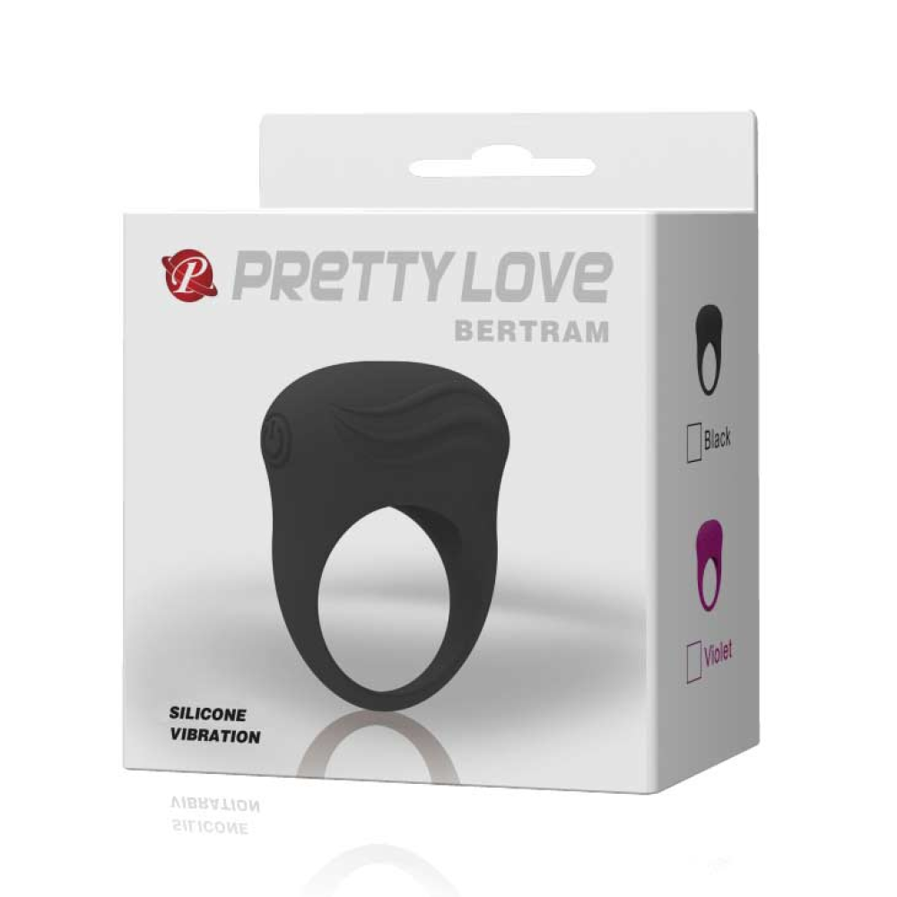 Эрекционное виброкольцо PRETTY LOVE Bertram, черное