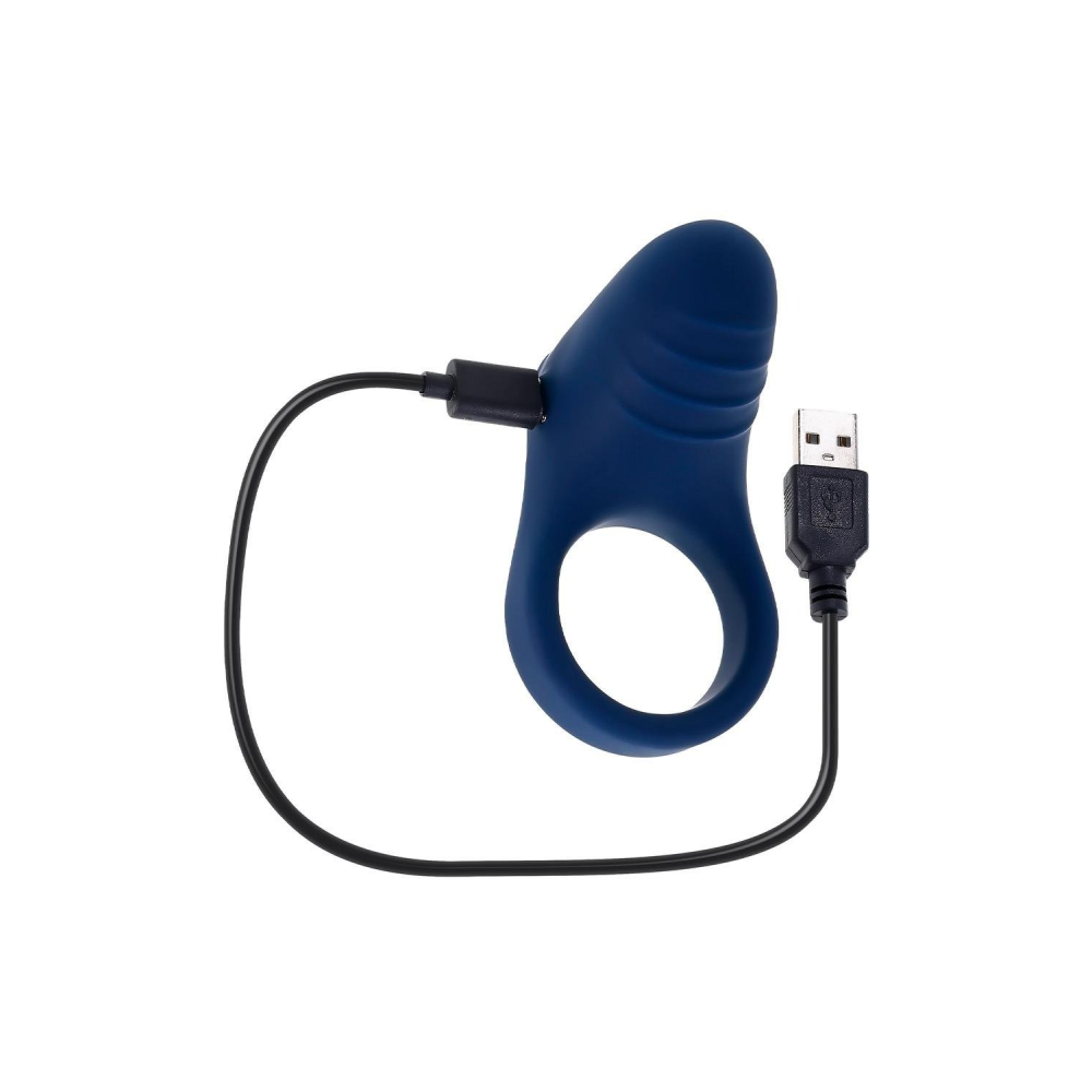 Эрекционное виброкольцо Evolved Playboy синее, 7.8 см