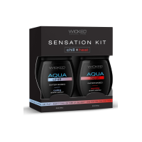 Набор лубрикантов Wicked Sensual Care Sensation Kit охлаждение и разогрев, 45+45 мл