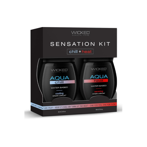 Набор лубрикантов Wicked Sensual Care Sensation Kit охлаждение и разогрев, 45+45 мл