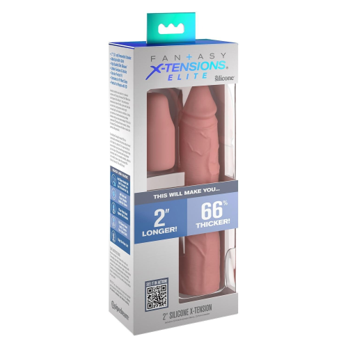 Насадка на пенис Pipedream Fantasy X-tensions Elite бежевая, 20.5 см