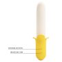 Вибратор в форме банана Pretty Love Banana Geek с фрикциями, 19.5 х 3.1 см