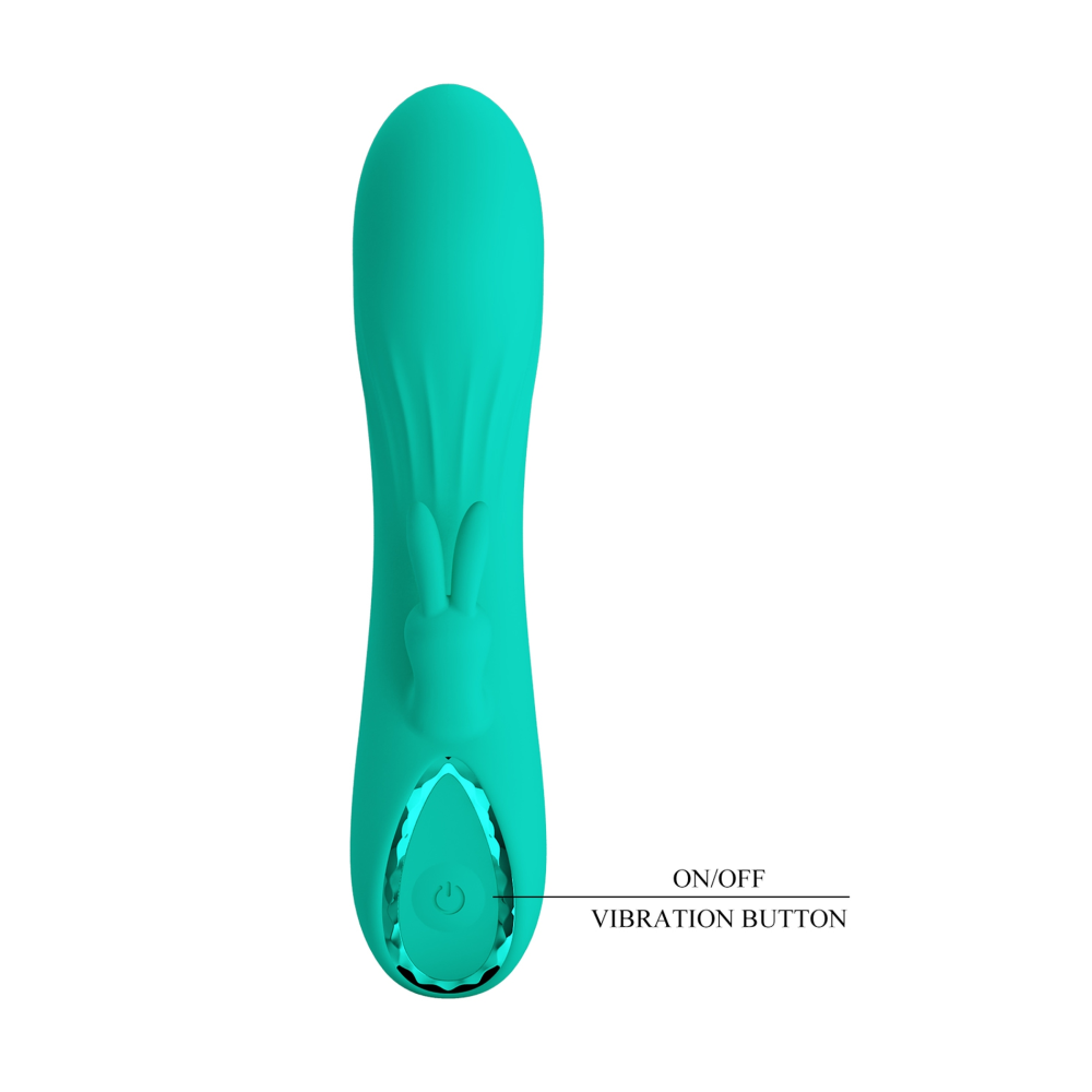 Вибратор-кролик PRETTY LOVE DJ Stick бирюзовый, 12.7 х 2.7 см