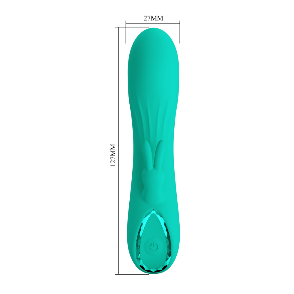 Вибратор-кролик PRETTY LOVE DJ Stick бирюзовый, 12.7 х 2.7 см