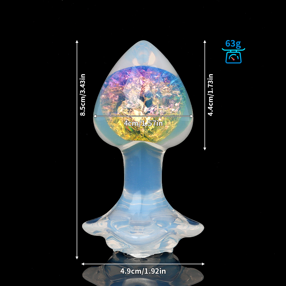 Анальная пробка сердечко UNIVIBE, силиконовая с камнем, зелёная, 7.8 х 2.8 см