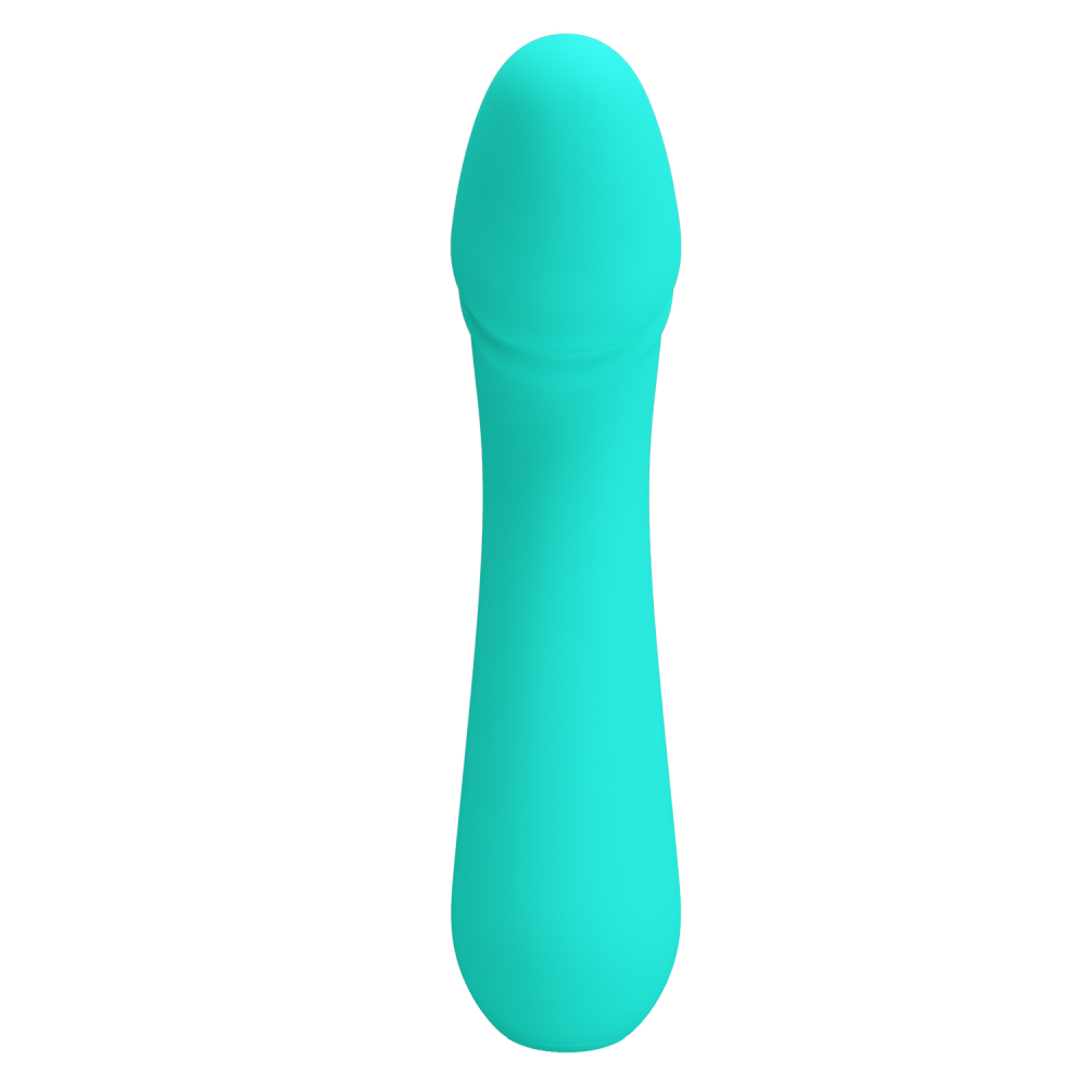 Вибратор для точки G Pretty Love Cetus 12 функций, бирюзовий, 15 х 3.5 см