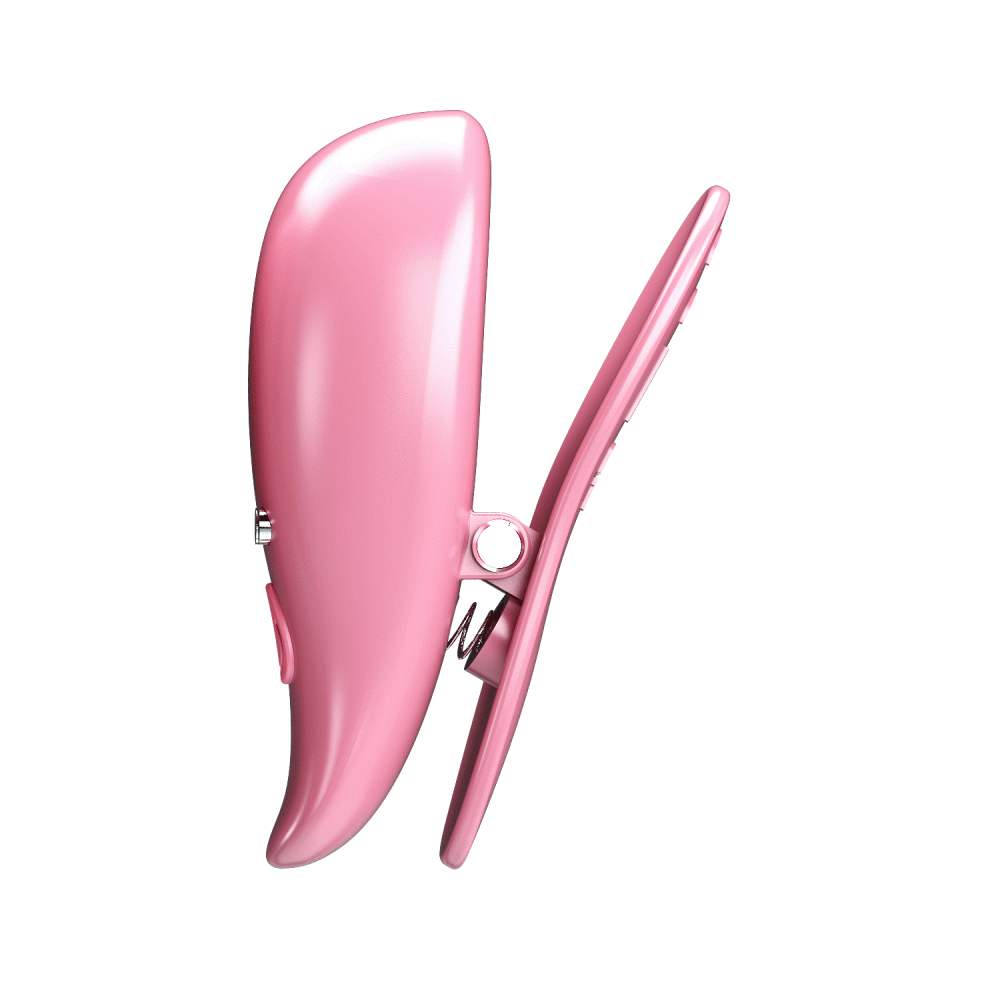 Вибростимуляторы-зажимы для сосков Pretty Love Leaf, розовые, 5.1 х 1.9 см