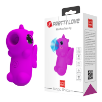 Стимулятор для клитора Pretty Love Magic Unicorn на палец, фуксия, 7.5 см