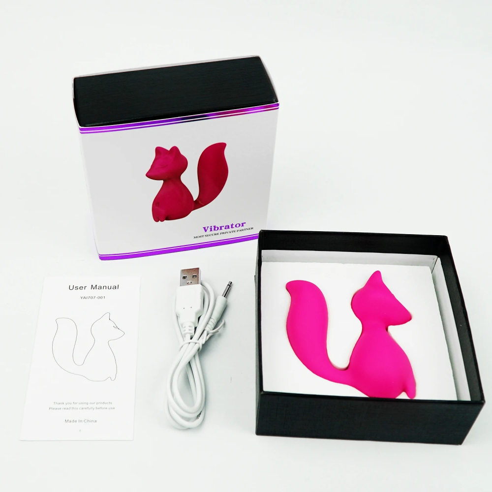 Мини-вибратор клиторальный Every Night Toys Doris в форме лисы светло-розовый, 10 режимов вибрации