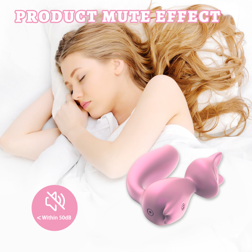 Мини-вибратор клиторальный Every Night Toys Doris в форме лисы светло-розовый, 10 режимов вибрации