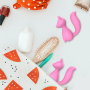 Мини-вибратор клиторальный Every Night Toys Doris в форме лисы светло-розовый, 10 режимов вибрации