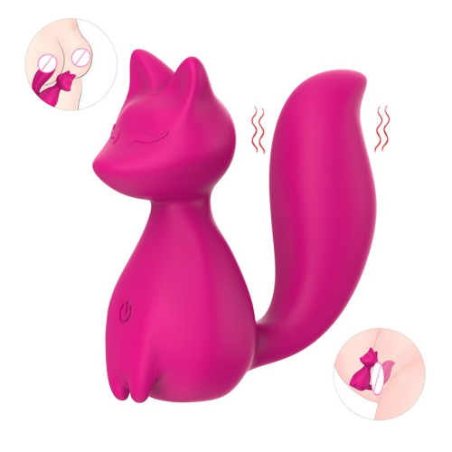 Мини-вибратор клиторальный Every Night Toys Doris в форме лисы розовый, 10 режимов вибрации