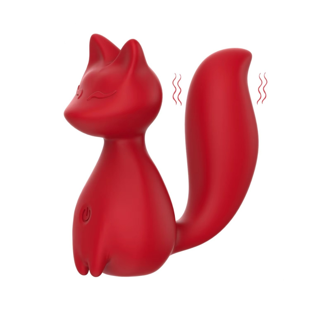 Мини-вибратор клиторальный Every Night Toys Doris в форме лисы красный, 10 режимов вибрации