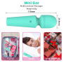 Мини-вибратор микрофон Every Night Toys Sharon бирюзовый, 10 режимов вибрации