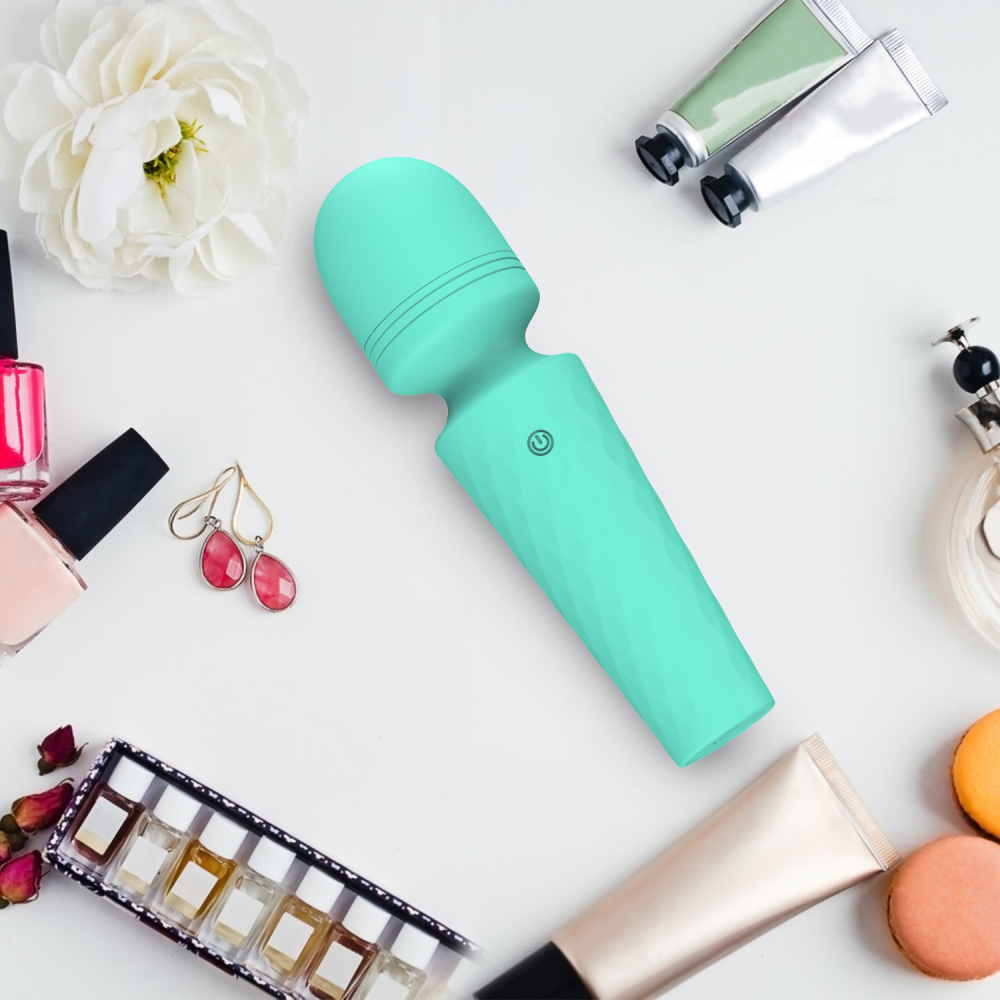 Мини-вибратор микрофон Every Night Toys Sharon бирюзовый, 10 режимов вибрации