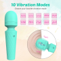 Мини-вибратор микрофон Every Night Toys Sharon бирюзовый, 10 режимов вибрации