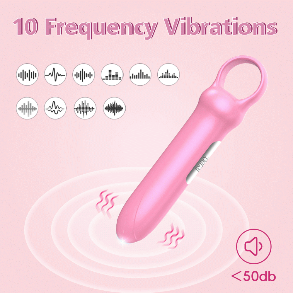 Мини-вибратор Every Night Toys Merry светло-розовый, 10 режимов вибрации