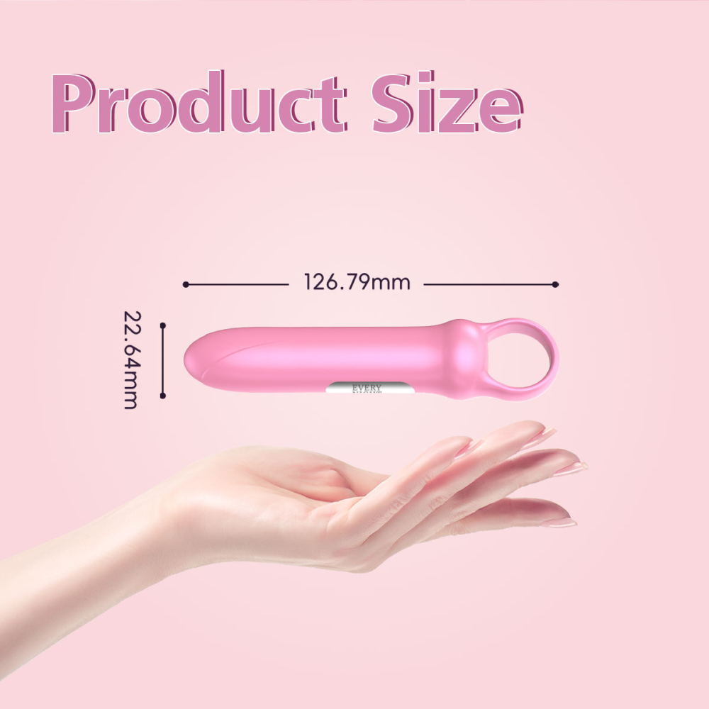 Мини-вибратор Every Night Toys Merry светло-розовый, 10 режимов вибрации