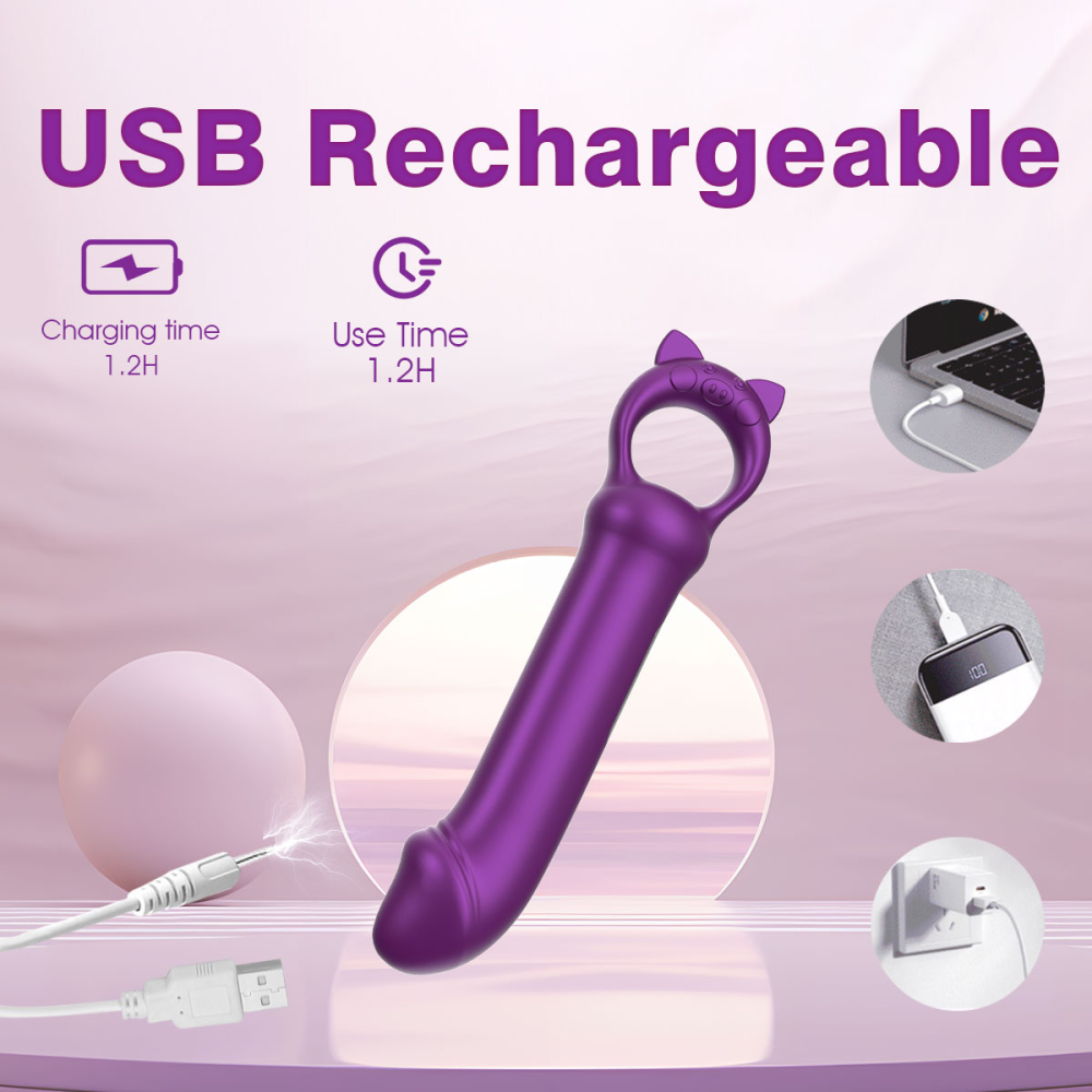 Мини-вибратор Every Night Toys Grace фиолетовый, 10 режимов вибрации