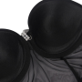 Боди полупрозрачное Star Night с бриллиантовым поясом, черное, XL-XXL