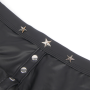 Мужские трусы с заклепками Star Night с имитацией кожи, черные, XL