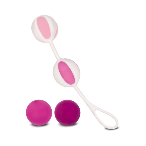 Шарики вагинальные Gvibe Geisha Balls 2 для тренировки интимных мышц, розовые