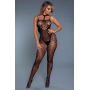 Бодистокинг сексуальный Be Wicked с интимным вырезом, черный, One Size