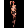Бюстгальтер открытый OhMyG! Tokyo Half Bra в сеточку, черный, L/XL