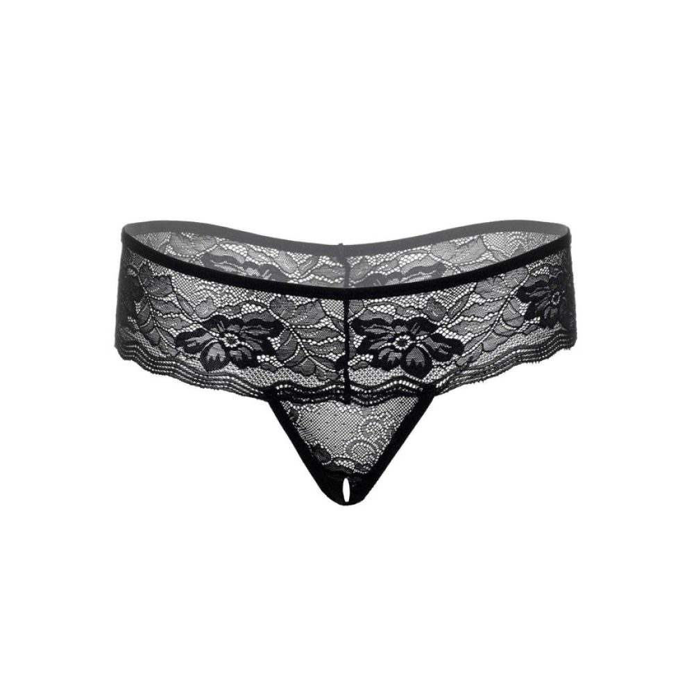 Стринги с открытым доступом Daring Intimates Jane кружевные, черные, S-M