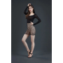 Платье Moonlight Lingeried Model 13 в сеточку, черное, One Size