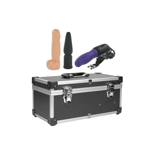Портативная секс-машина Diva Tool Box в чемодане, с пультом и тремя насадками Vac-U-Lock, черная