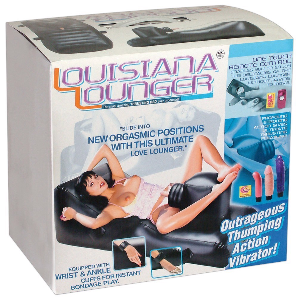 Кровать для секса надувная NMC Louisiana Lounger с тремя вибраторами, черная