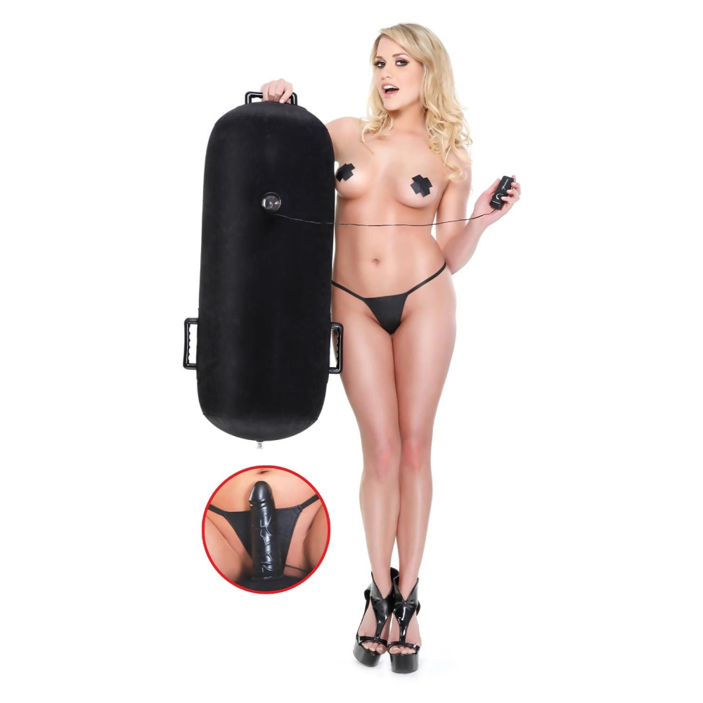 Секс-машина Inflatable Luv с реалистичным вибратором надувная, черная