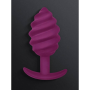 Анальная пробка рельефная Gvibe Gplug Twist 2 фиолетовая, 10.5 х 3.9 см