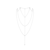 Цепочка для спины Bijoux Indiscrets Magnifique Back and Cleavage Chain - Silver, украшение для тела